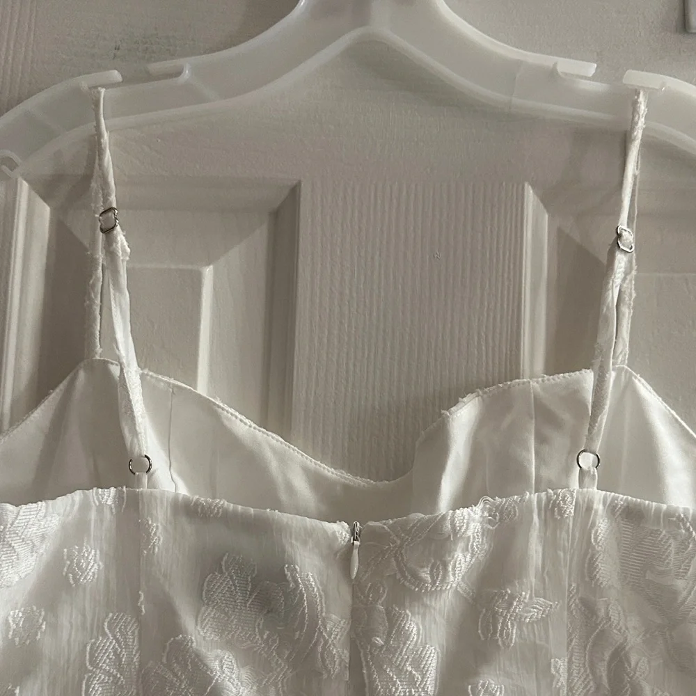 Princess Polly New Chapters Broderie Mini Dress White Floral Embroidery Size 8 - Picture 7 of 12